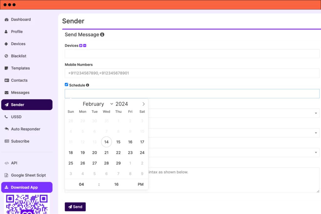 Schedule SMS in Google Sheets